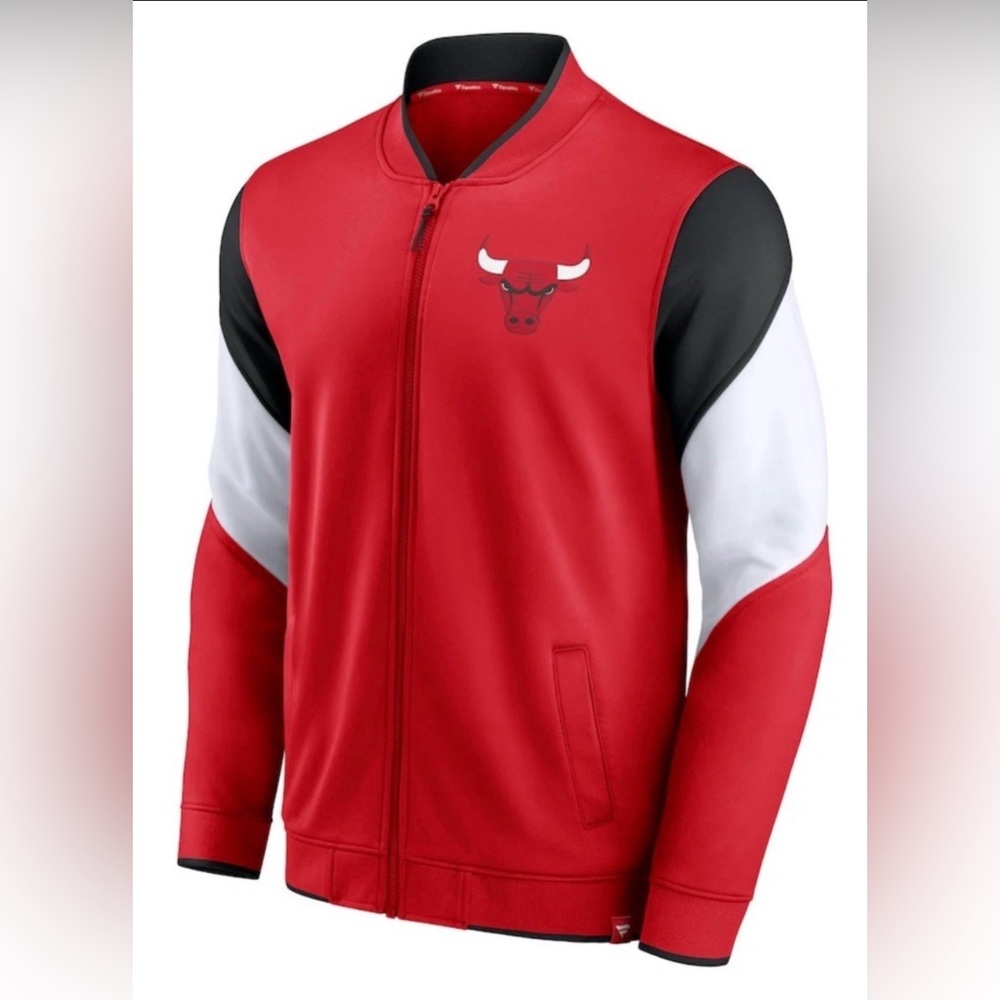 Chicago Bulls Fanatics Full Zip Jacket League Best Performance Mens Medium Red